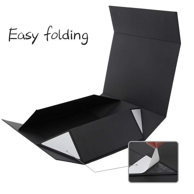 Rsgift Empty gift box Small Black 7.8x7x3.1 Inches Gift Box with Lid Groomsmen Graduation decorative boxes with lids Halloween Christmas Valentine's Day gifts for women - Image 3
